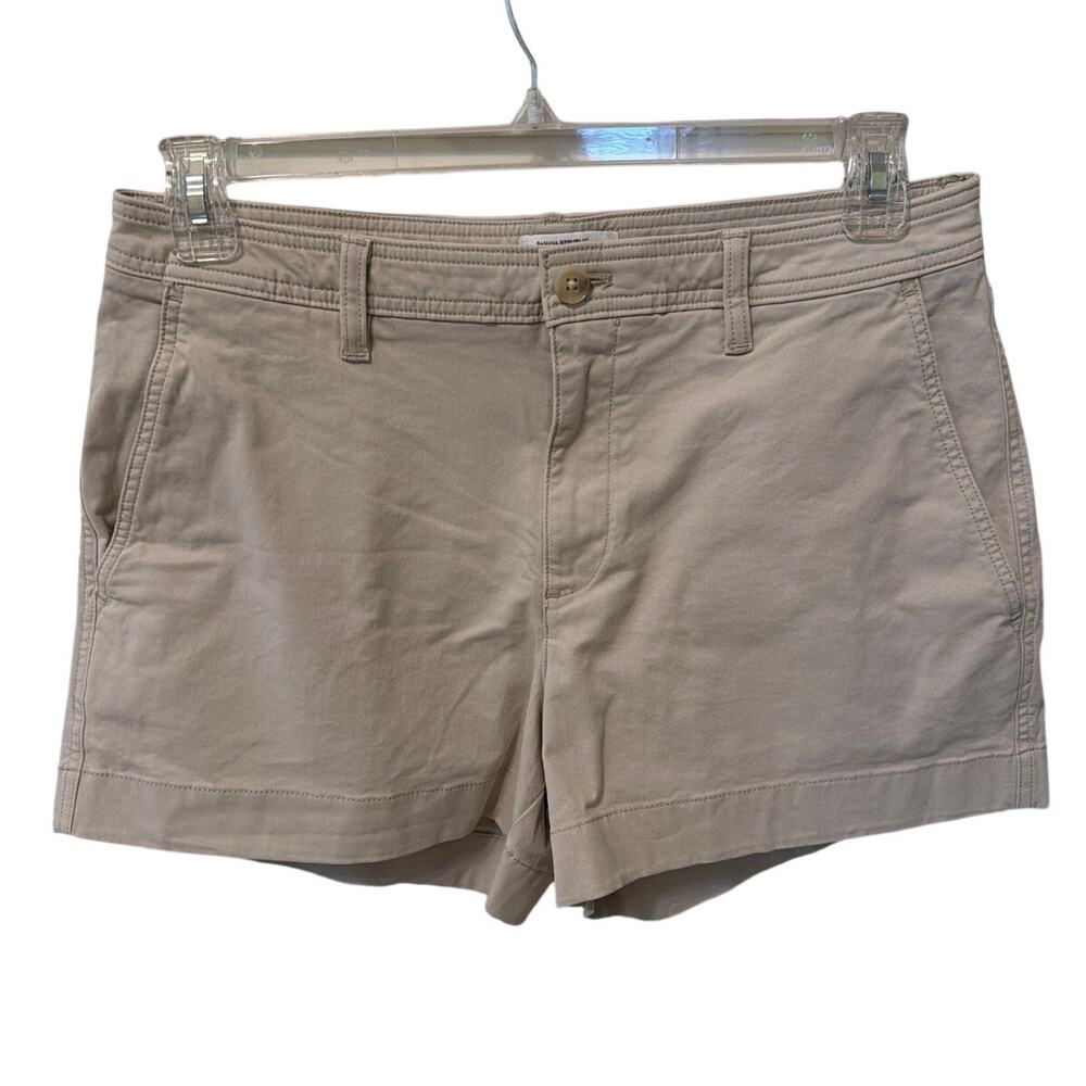 Banana Republic Women's Shorts Size 10 Khaki Tan Mid-Rise Casual Summer Preppy